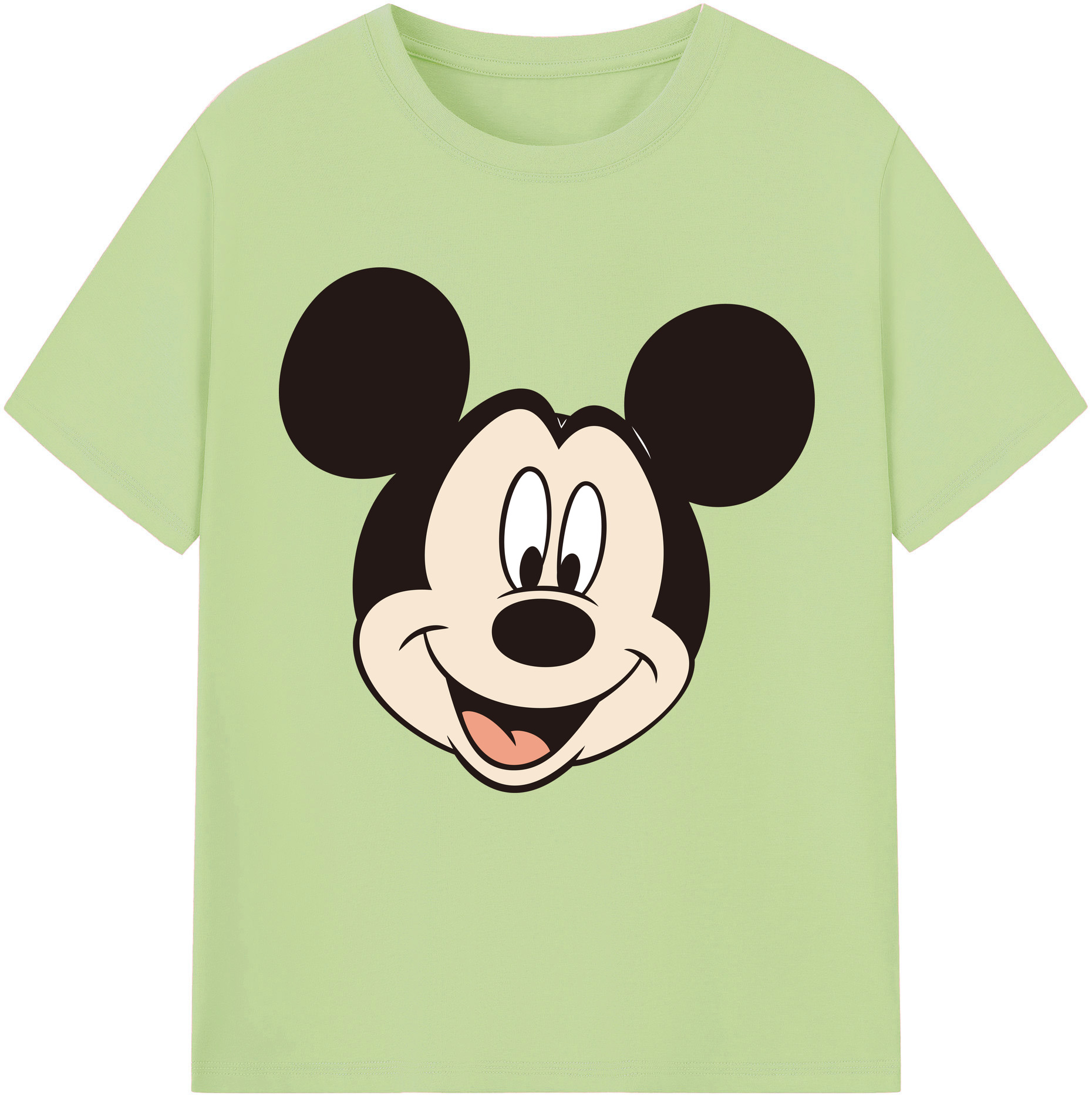 （画像用） ミッキーマウス Mickey Mouse 綿100％半袖Tシャツ（フロントプリント）